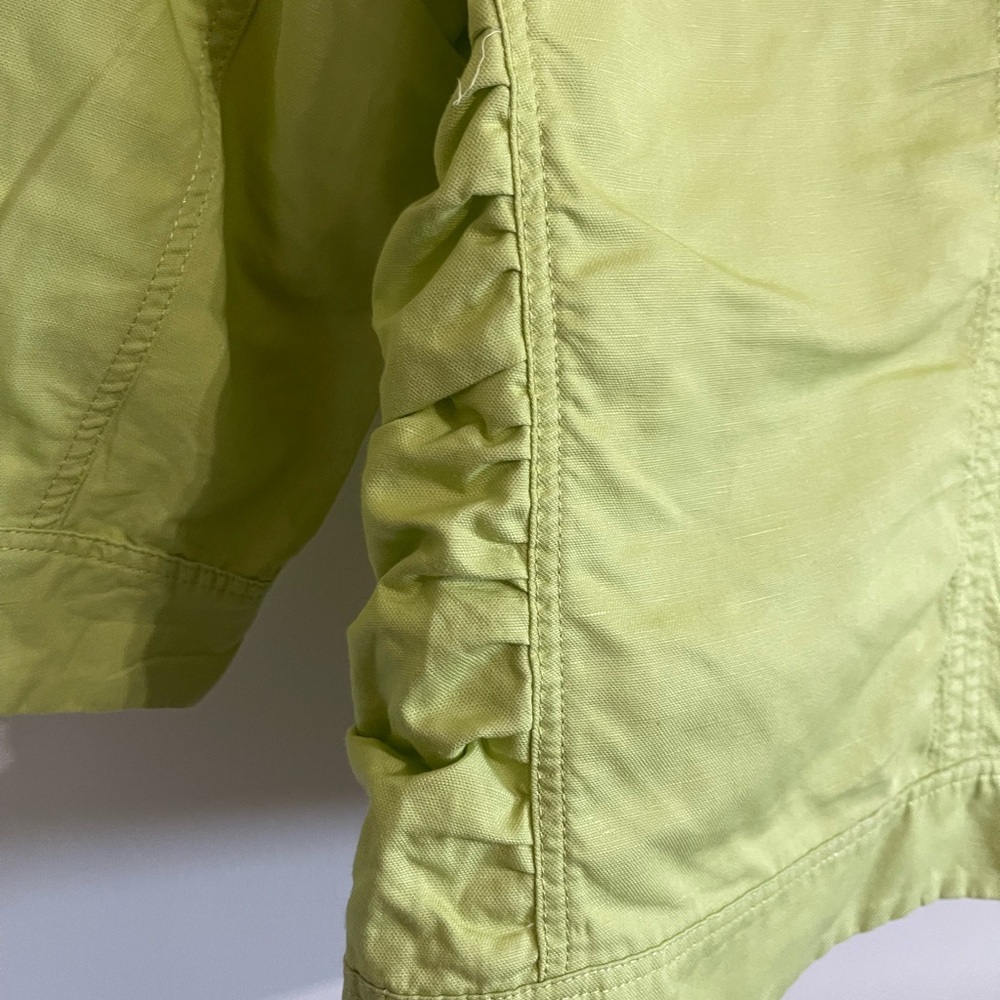 Coldwater Creek Women’s Size 12 Lime Green Button 3/4 Sleeve Jacket - Picture 7 of 11